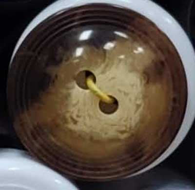 Terries Button 28mm S4683 Ringed Edge