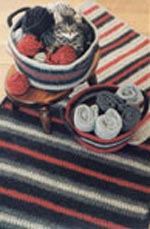 Crocheted Felt Rug & Basket Ft-216