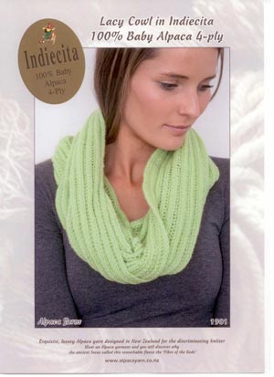 Lacy Cowl In Baby Alpaca 4ply 1901