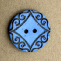 Terries 18mm S8409 42 2 hole laser coconut etch Blue