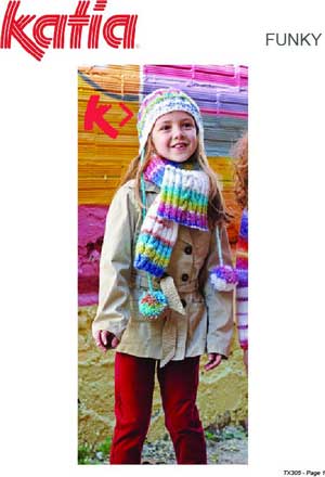 Funky 12ply Scarf And Hat Tx305