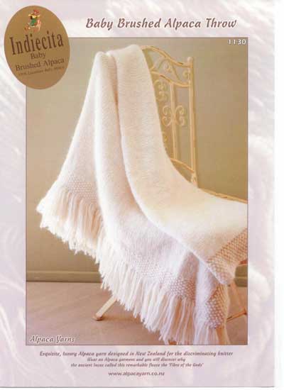 Baby Brushed Alpaca Fringed Throw 1130