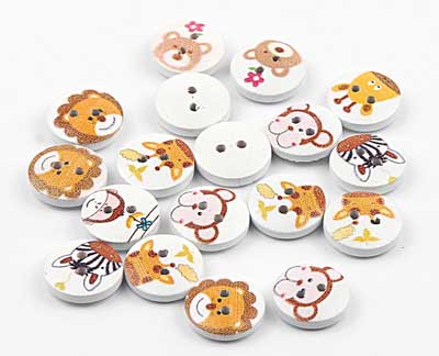 Wooden Mixed Animals 15mm