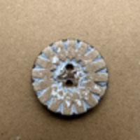 Terries 30mm S8480 75 2 hole coconut Sunburst White Silver