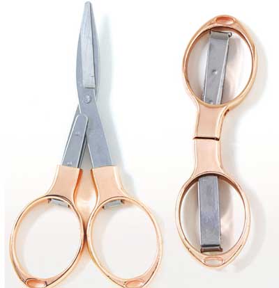 Folding Scissors Rose Gold Finish 11286