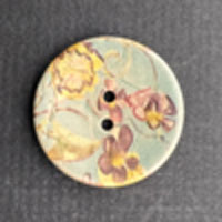 Terries 18mm S8728 74 2 hole Coconut Floral Seafoam