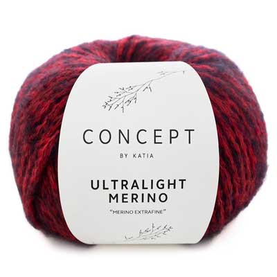 Ultra Light Merino >14ply 50gms 059 Red Black Marle