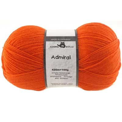 Admiral Solid 4ply 100gms 0891 Autumn Orange