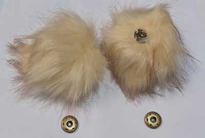 Faux Fur Pom Pom Light Brown 10cm