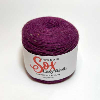 Tweedie Easy Wash Sox 4ply 100gms 235 Aubergine