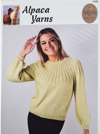 Brushed Alpaca 14ply Yoke Sweater 1142