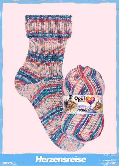 Opal Aquarell 4ply 100gms 11536 Journey Of The Heart