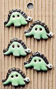 Incomparable Buttons L126 5 dinosaur buttons