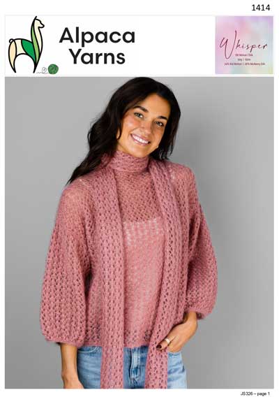 Whisper Blousey Sweater & Scarf 1414