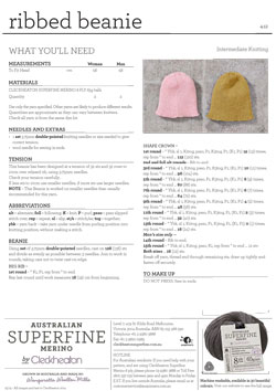 Cleckheaton Superfine Ribbed Beanie 412