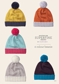 Cleckheaton Superfine 2 Colour Beanie 413